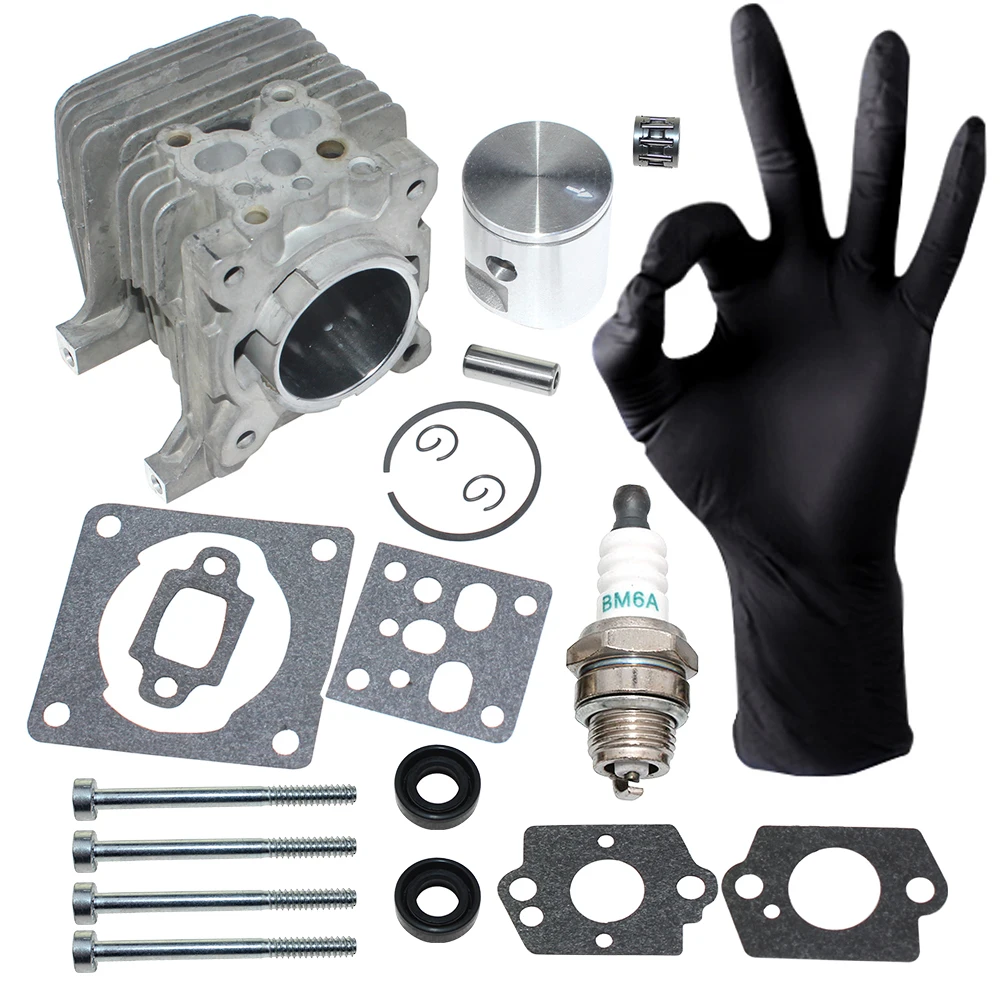 

Cylinder Piston Kit For Stihl FS38 2-Mix, FS55 2-Mix, FS55R 2-Mix, KM55 2-Mix, MM55 2-Mix, 4140 020 1203 (New Version)