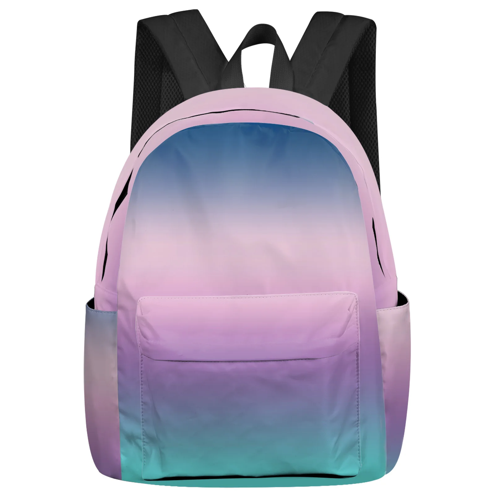 

Blue Purple Pink Teal Green Gradient Women Man Backpacks Waterproof School Backpack For Student Boys Girls Laptop Bags Mochilas