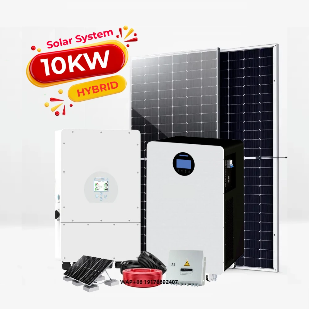 All-in-one Hybrid Full Kit Deye 10KW Three Phase Inverter 48V 10Kwh LifePO4 Battery Backup Solar Power System