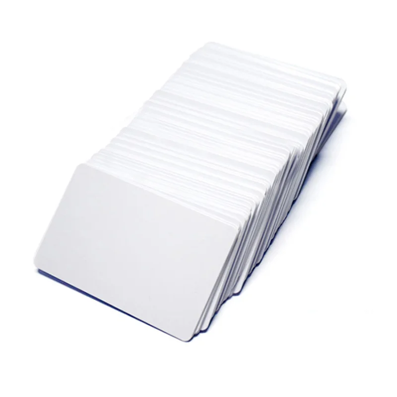 100 stuks veel custom matte PVC Wit NFC-kaart nfc215 blanco kaart voor NFC digitale visitekaartje tap