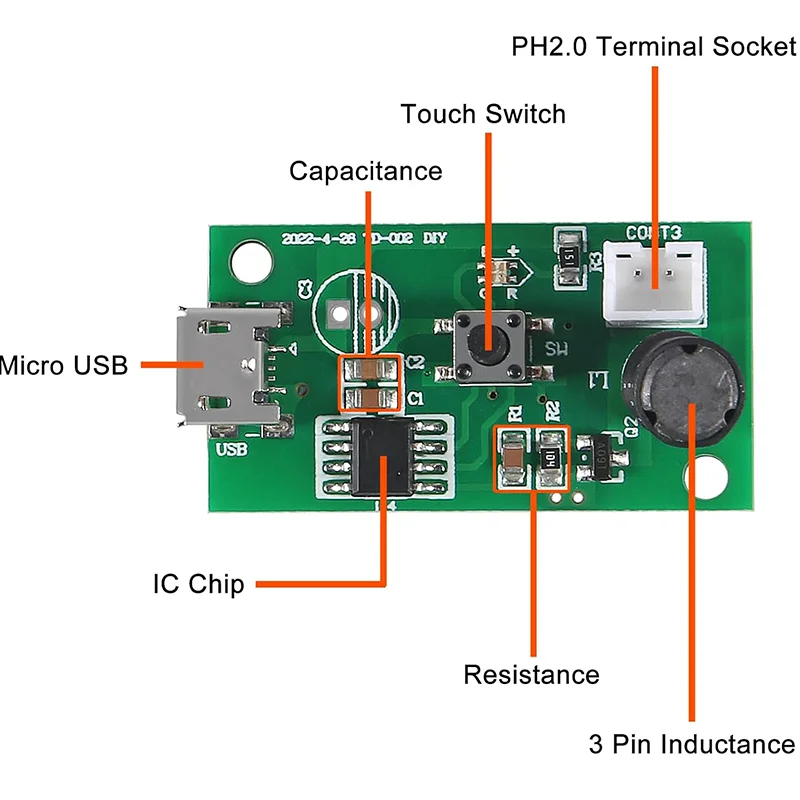 Aokin وحدة المرطب لتقوم بها بنفسك عدة USB البخاخ القطن الأساسية قذيفة مع واجهة نوع C Stm32 لوحة للقيادة المرطب الملحقات #5