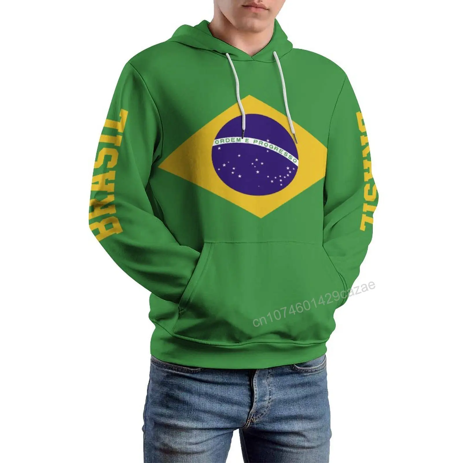 Brazil Country Flag 3D Hoodie Polyester Cool Men Women Harajuku Sweatshirt Unisex Casual Pullover Hoodies