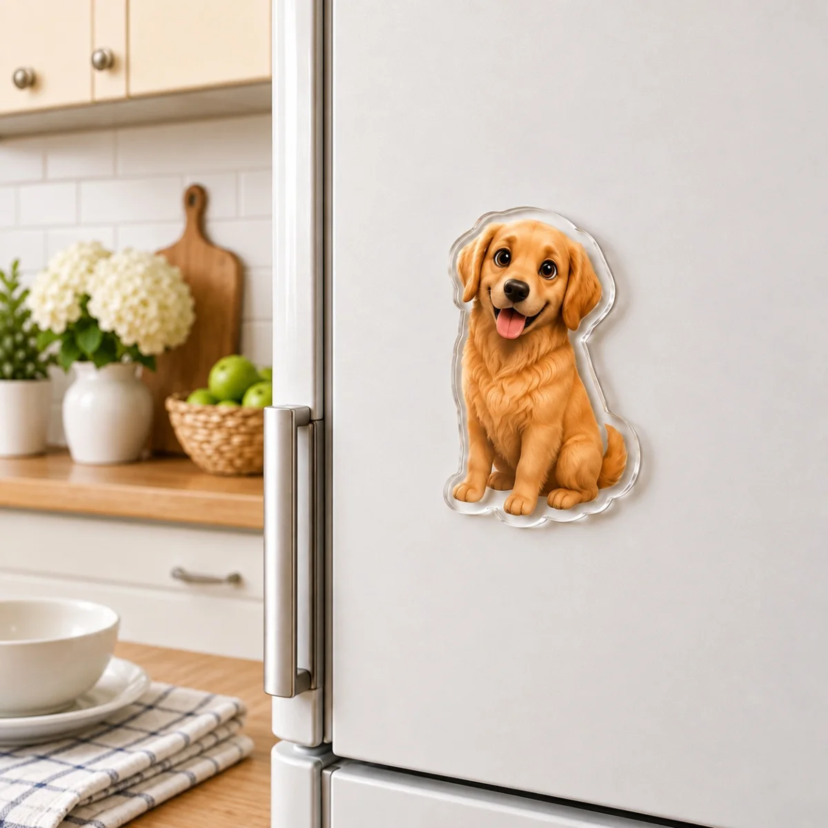 Custom Acrylic Fridge Magnets – Multiple Sizes Available. Personalized DIY with photos of couples, idols, or family—perfect for
