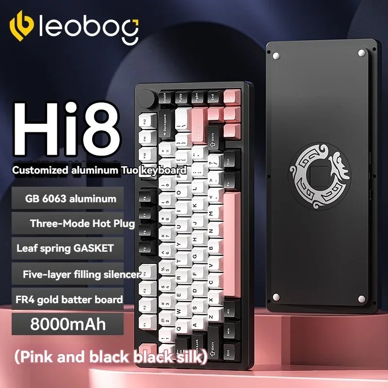 

LEOBOG Hi8 Wireless Mechanical Keyboard 3Mode CNC Aluminium 75% Custom Hot-swap RGB Gasket Bluetooth Keyboard Gaming Keyboards
