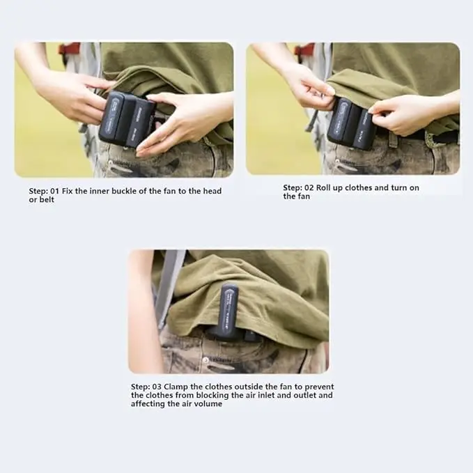 Shirtventilator, coole clipventilator onder shirt, tailleventilator, coole clip, coole clipventilator, draagbare tailleventilator, clip op taille draagbare koelventilator, cool