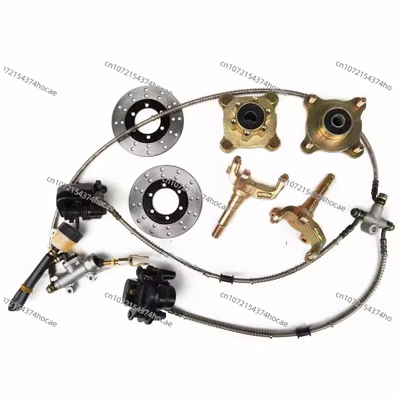 Self made four-wheel steel pipe modified hanging claw flange seat shaft thickness 20MM with 13CM disc