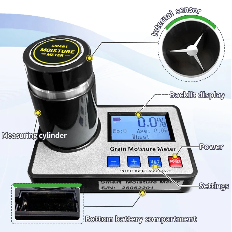 Moisture Tester GM006 Moisture Tester Coffee Bean Cocoa Bean Grain Moisture Tester