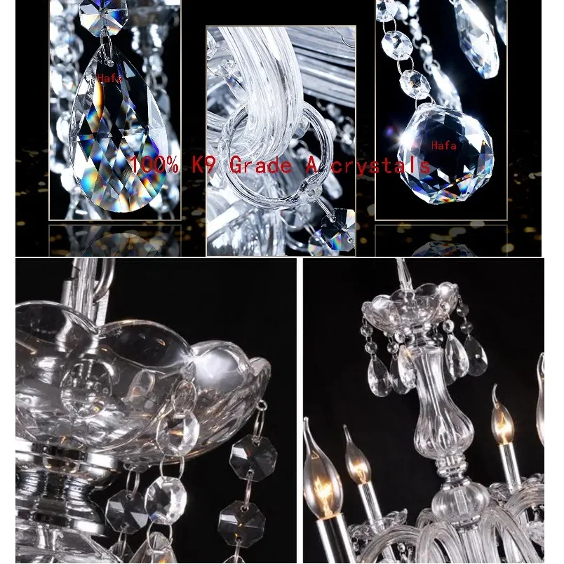 LED K9 Modern Ceiling Lustre Crystal Chandeliers Lustres De Cristal Chandelier AC110V/220V Ceiling Fixture Indoor Pendant Lamp
