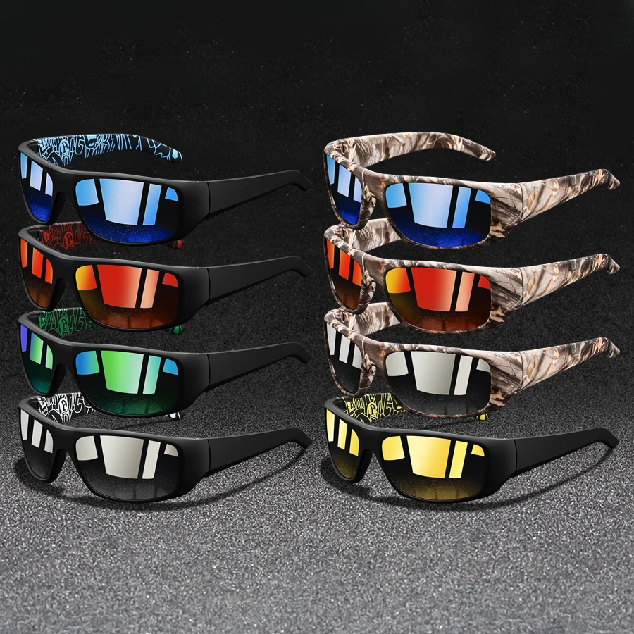 

8 Pieces Fashion Vintage Fishing Cycling Sports Sunglasses Men Women Running Mountaineering Sport Man Sun Glasses UV400 Eyewear