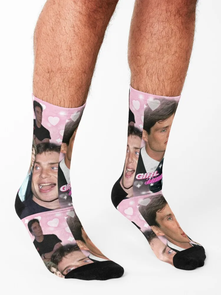 Cillian Murphy Girl DInner Socks winter thermal with print gym Children's Mens Socks Women's