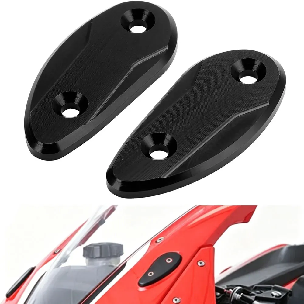 

Motorcycle Black Mirror Block Off Plates Mirrors Blanking Base Hole Caps For Honda CBR1000RR CBR1000RR-R CBR1000RR-R SP