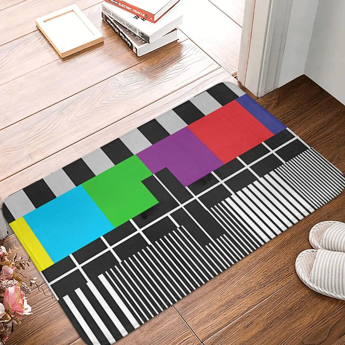 TV No Signal Non-Slip Carpet Doormat Living Room Bathroom Mat Welcome Decoration Rug