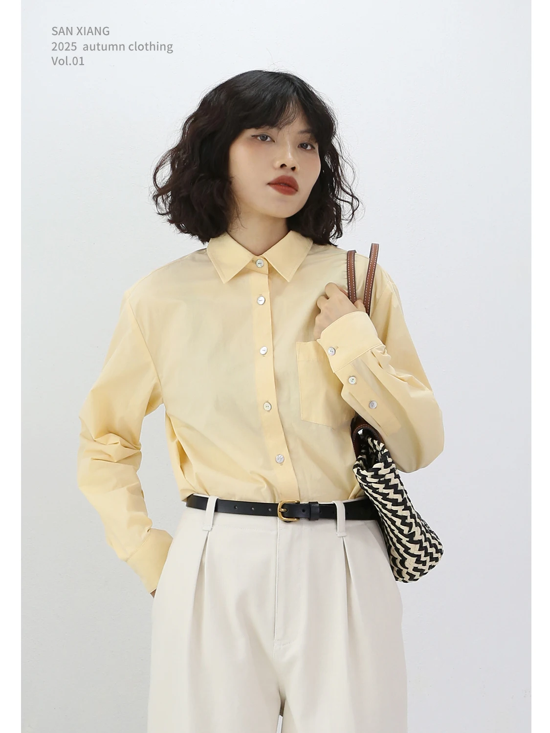 

Pure Cotton Long Sleeve Shirt Women's Loose Fit Color Spring Autumn Vintage Style Comfortable Breathable Button up