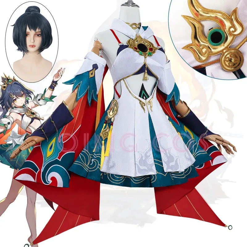 

Yunli Cosplay Costume Honkai Star Rail Carnival Uniform Wig Anime Halloween Costumes Women Game