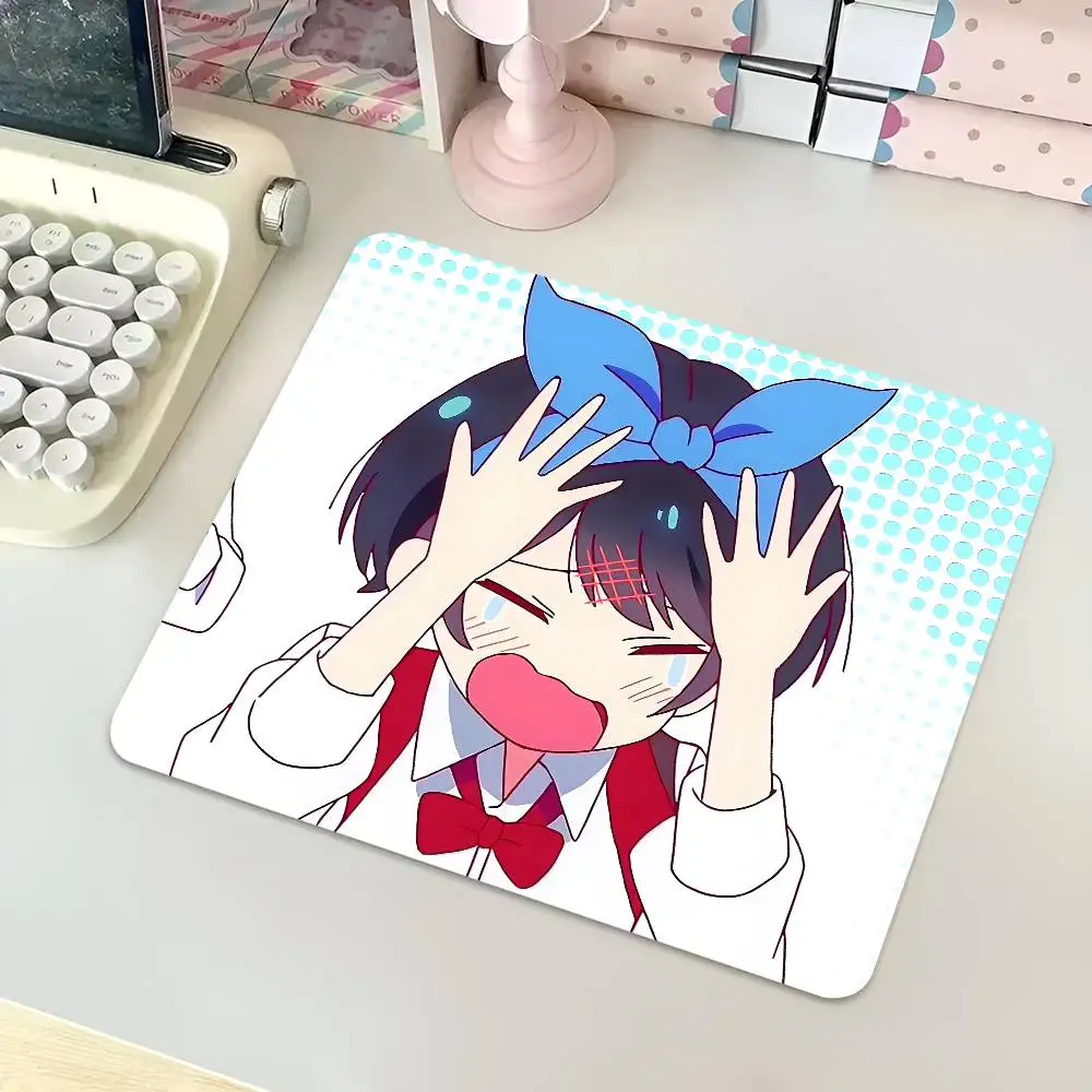 Ruka Sarashina Rent-a-Girlfriend Mousepad Small LockEdge Mouse Pad For Gamers Computer Desk Pad Rectangular Anti-slip Rubber