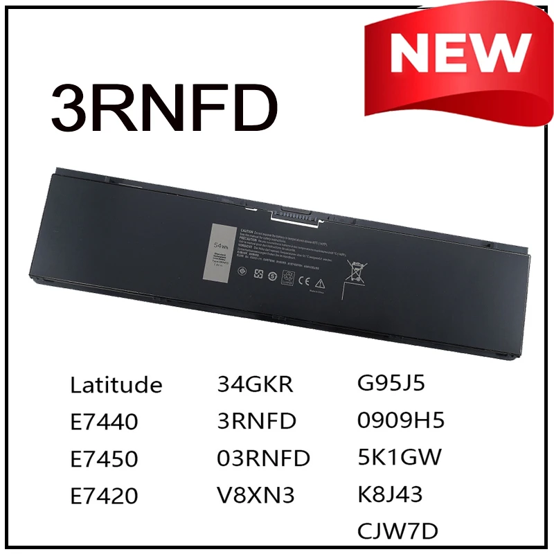 

3RNFD E7440 E7420 54Wh Laptop Battery for Dell Latitude 14 7000 PFXCR 34GKR F38HT T19VW G95J5 G0G2M V8XN3 909H5 5K1GW 451-BBOG