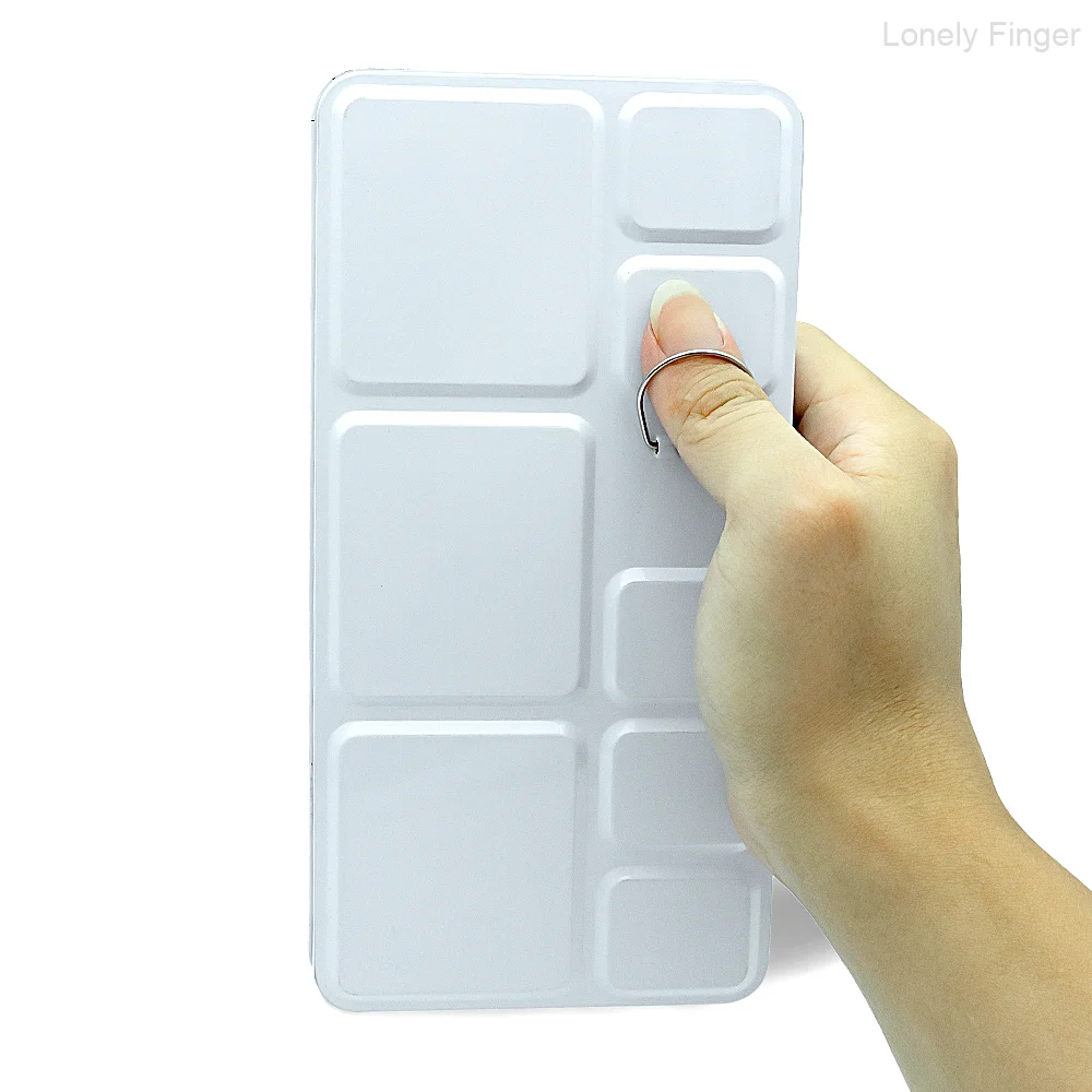 لوحة ألوان مائية فارغة للسفر، لوحة ألوان مائية مع مقالي شبكية بلاستيكية 52/28 للغواش والاستوديو والرسم الخارجي #2