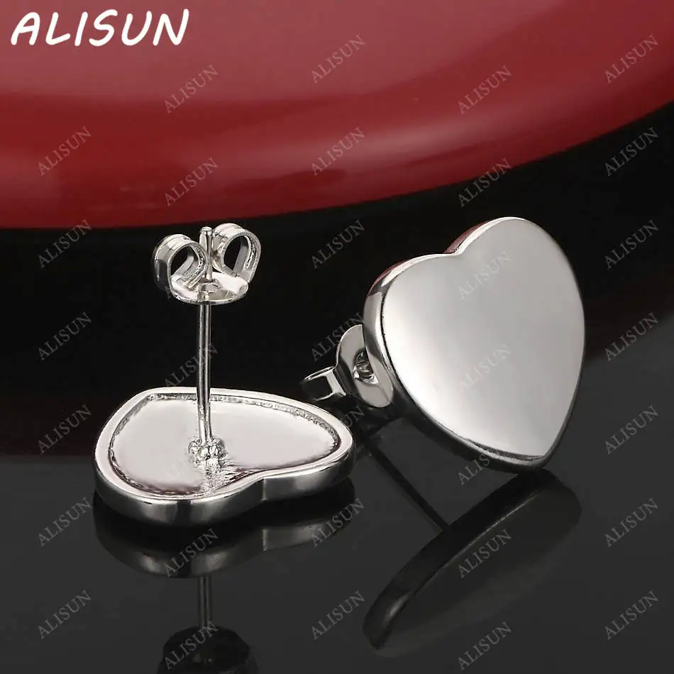 

ALISUN 925 Sterling Silver Hearts Earrings Stud Earrings For Women Creativity Gifts Street All-match Party And Daily Wear