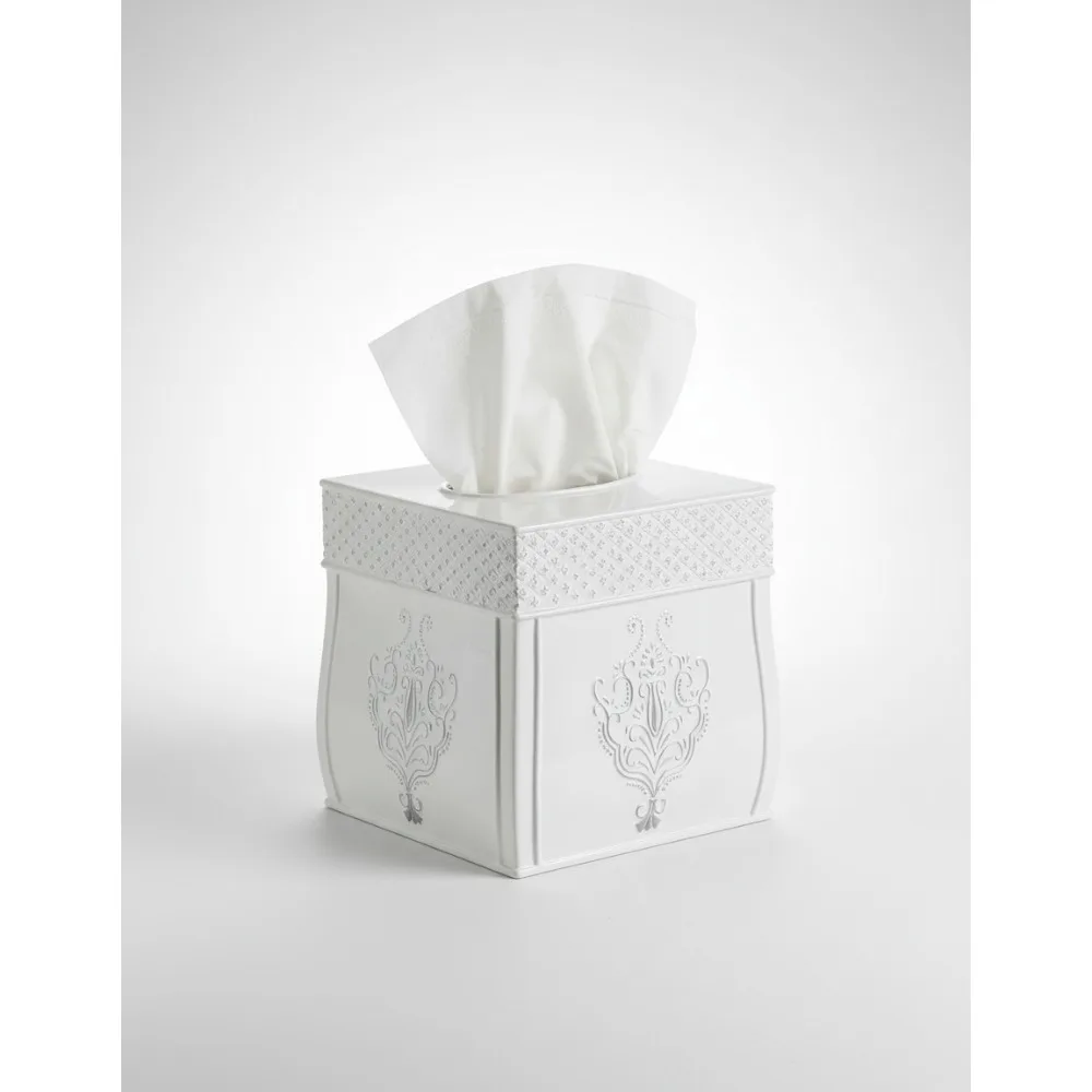 

Винтажная крышка белой коробки для салфеток — во французском стиле кантри с выдвижным основанием для легкой загрузки, подходит для большинства квадратных коробок