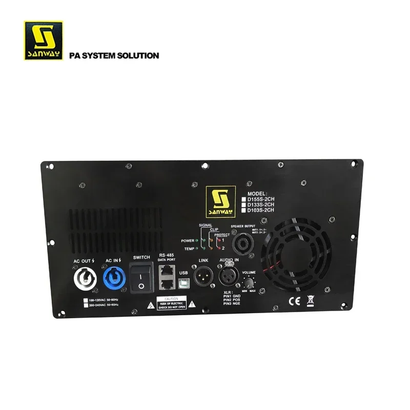 D155S-2CH Two Channel 1500W 500W Professional DSP Amplifier Module