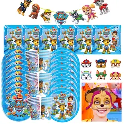 Paw Patrol Birthday Party Decorations Patrol Paw Party Supplies Balloons Tablecloth Backdrop Banner Tableware Kit Cups Plates