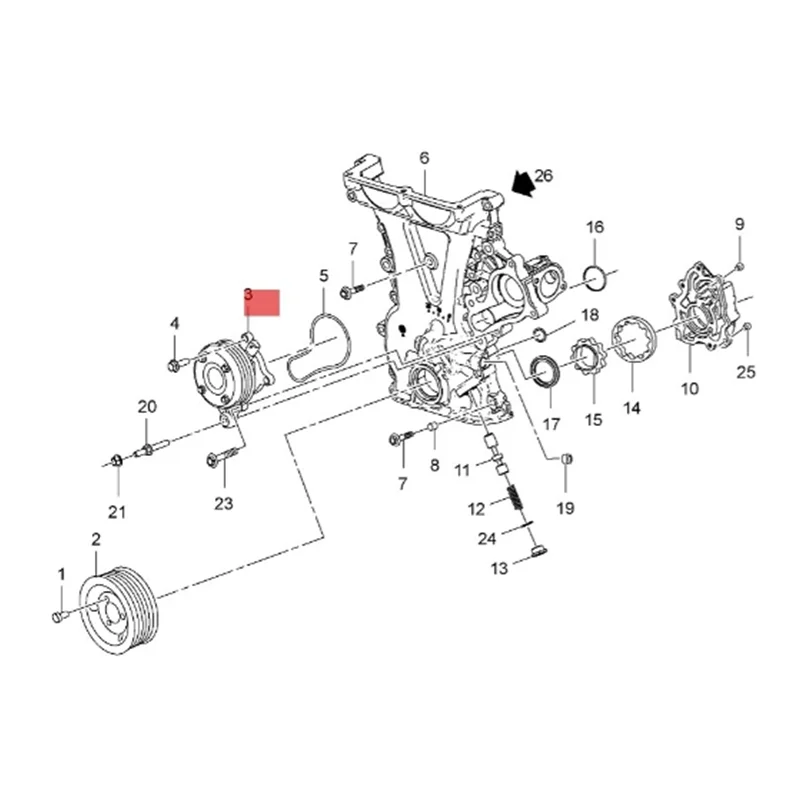 For Buick Excelle GT Chevrolet SAIL1.5 Cooling System Water Pump OEM 24106272 Automotive Parts Car Accessories