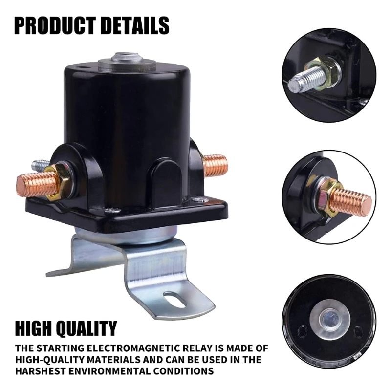 Electrical 240-14008 New Solenoid for 12Volt 8N 9N Starter Auto Waterproof Automotive With Socket