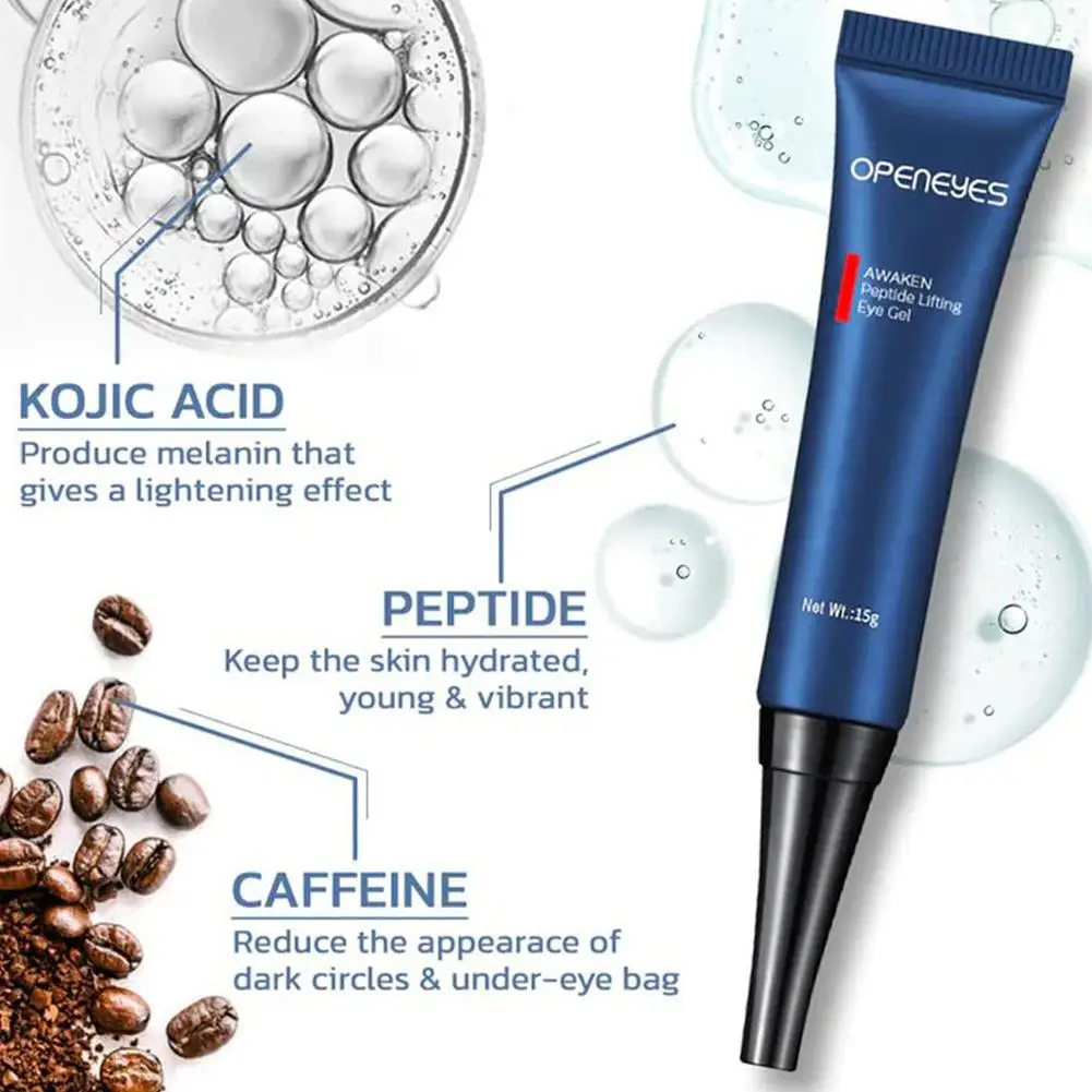 Uomini crema per gli occhi antirughe riparazione borse per gli occhi occhiaie sbiadisce linee sottili siero per gli occhi idratante Awaken Peptide Lifting Eye Gel