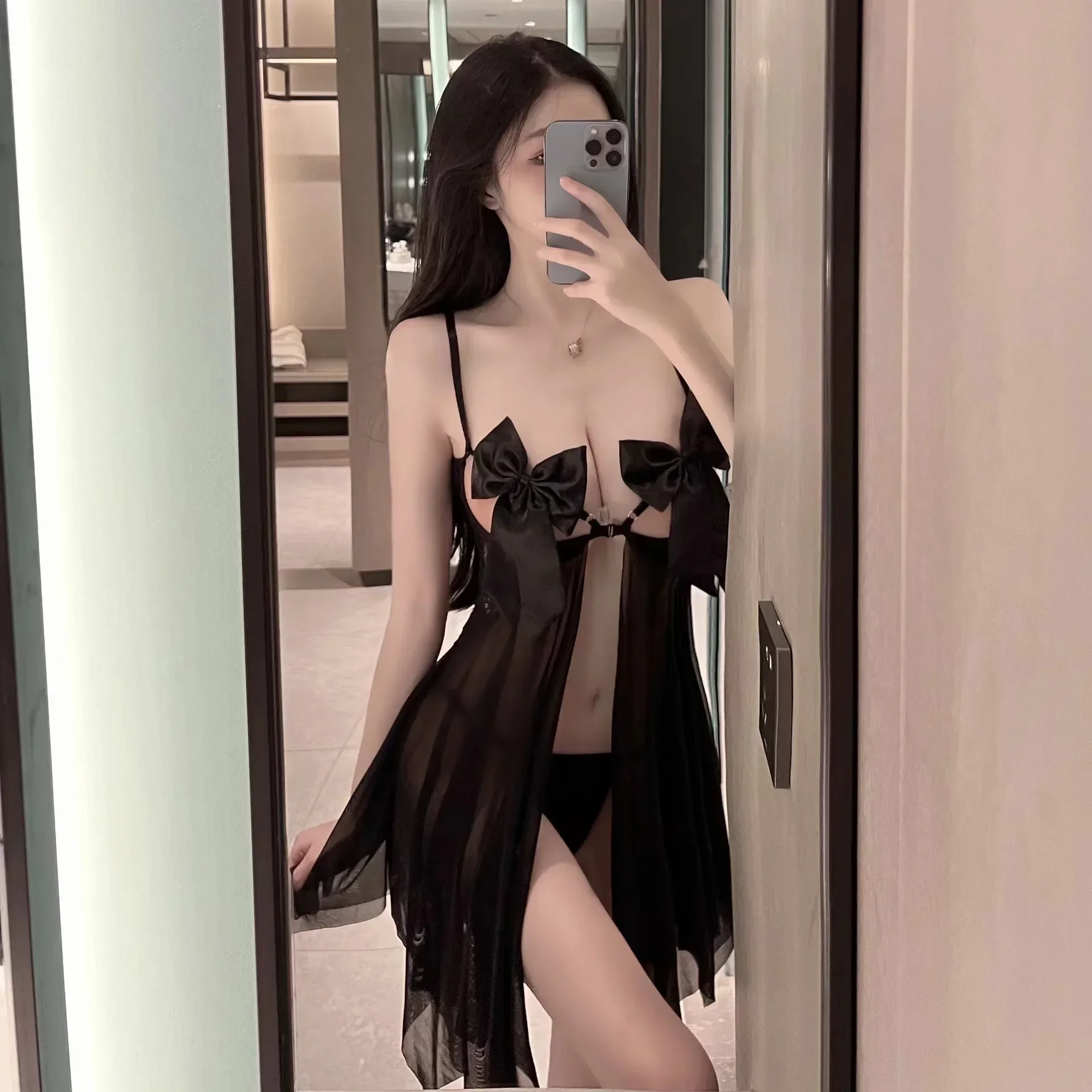 Abiti sessuali Reggiseno con apertura sul cavallo Indumenti da notte in pizzo Costumi erotici caldi sexy Matrimonio Body erotico Donne Babydoll Abito Lingerie sexy