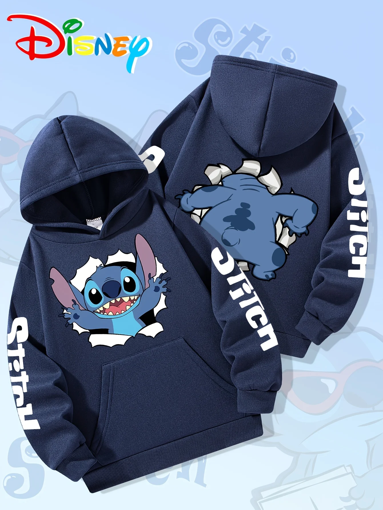 

[Disney Boys' Hoodie Pullover] Disney Boys' Stylish and Simple Hoodie Pullover with Pants Set - Trendy Print Versatile Outdoor