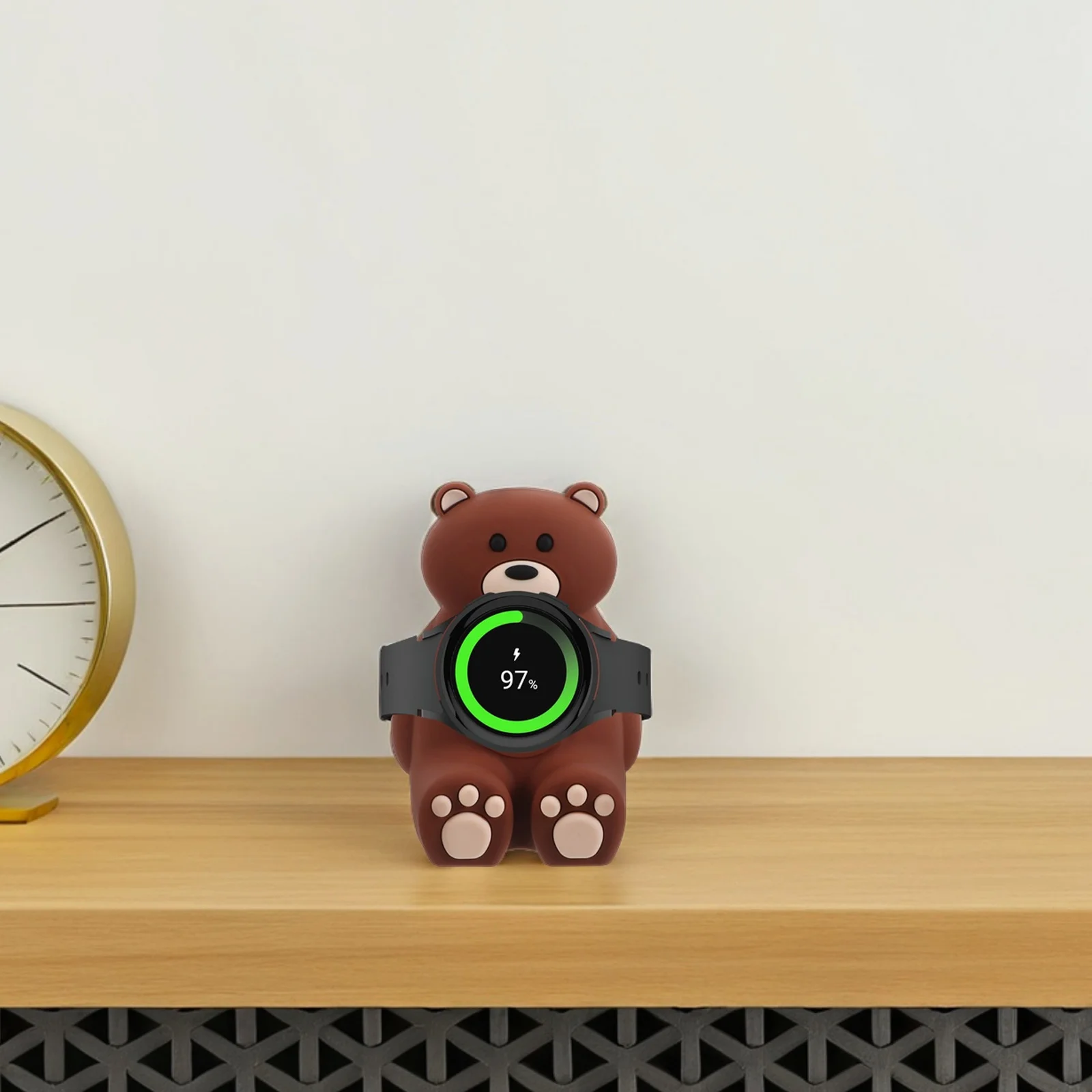 

Cute Bear Silicone Watch Charging Dock Stand Holder Non-Slip Durable Smartwatch For Home Office Nightstand Desktop