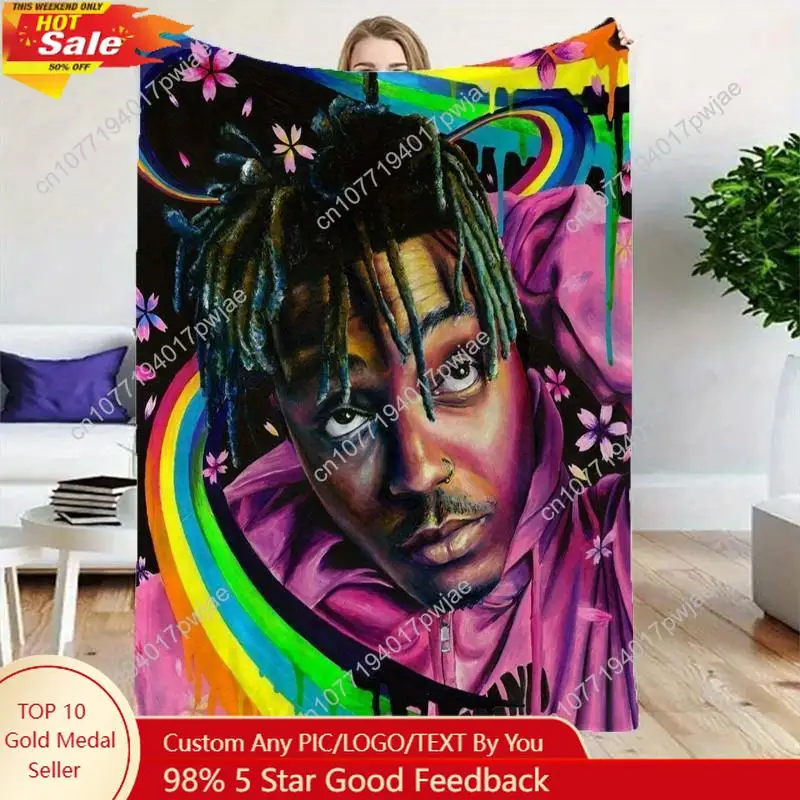 Juice Singer Patterned Fleece Blanket Suitable for Sofa, Office, Bed, Camping, And Travel. This Soft And Custom blankets