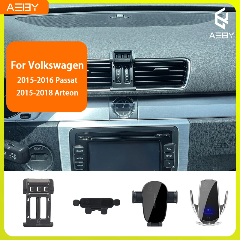 

For Volkswagen Passat 2015-2016 Arteon 2015-2018 Phone Holde Car Mobile Special Fixed Bracket Base Wireless Charging Stand