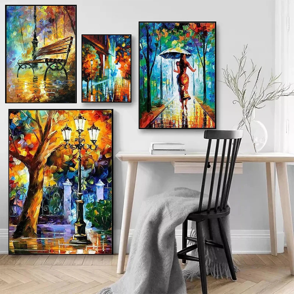 

Modern Canvas Painting Autumn Landscape HandPainted Oil Painting Wall Art Pictures for Living Room Posters Prints Home Decor