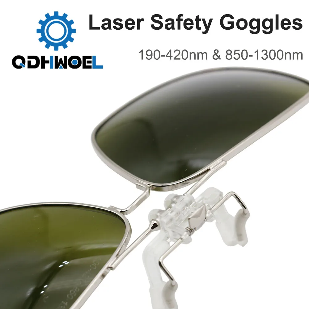 OD6+ 1064nm Clip-On Laser Safety Goggles 190-420nm 850-1300nm for Fiber Laser Marking Cutting Machine