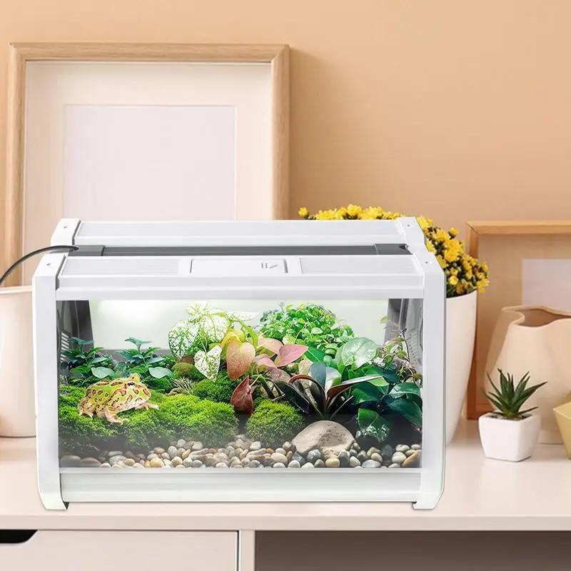 

Portable pet breeding box with breathable mesh cover or ventilation holes for Raise small reptiles and amphibians such as geckos