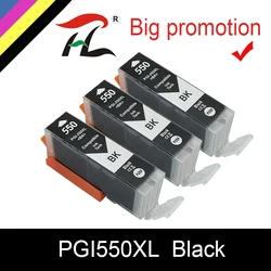 Black PGI550 XL Compatible Canon CLI 551 PGI 550 Ink Cartridge for Pixma iP7250 iX6850 MG5550 MG5650 MG6450 MG6650 MX725 MX925