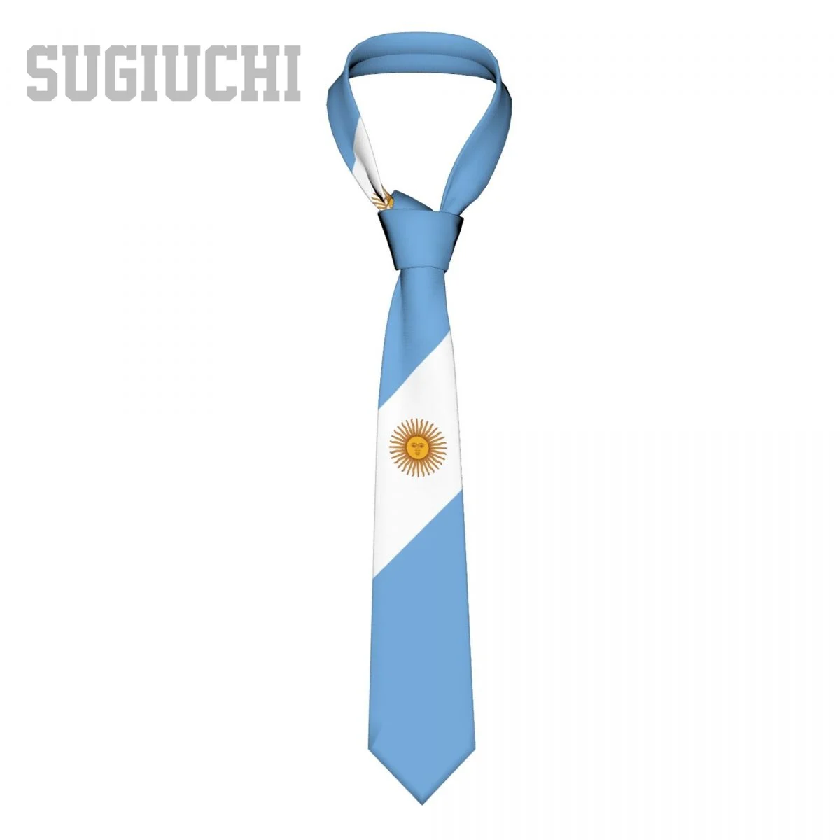 

Флаг Аргентины, эмблема, мужские и женские галстуки, повседневные клетчатые галстуки, костюмы, тонкий деловой галстук для свадебной вечеринки, Gravatas