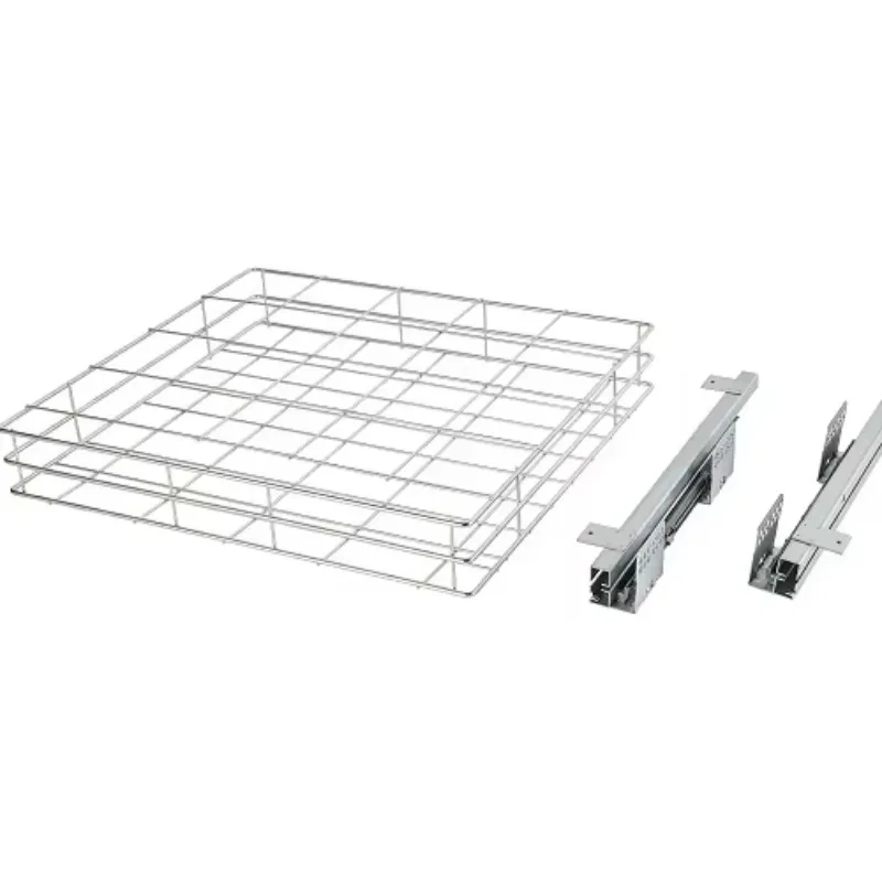 Furniture hardware accessories, modular kitchen pull-out storage basket, soft-close slide rail, modern design
