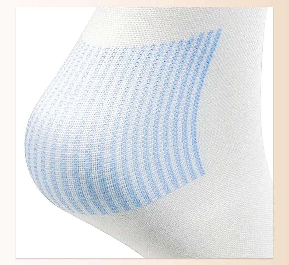 13-18 mmHg medizinische Kompressionsstrümpfe, antithrombotisch, für Damen und Herren, Krankenschwestern, hochelastisch, mit Silikon-Anti-Rutsch-Beschichtung, zur postoperativen Gesundheitspflege. – Detail 7