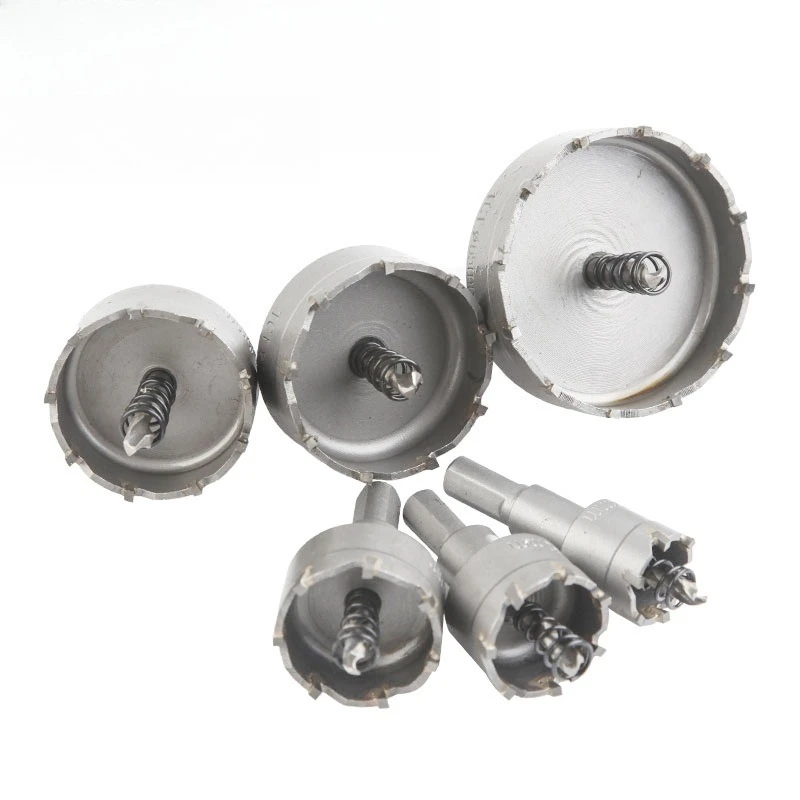 

6Pcs 22-65mm Set of Hard Alloy Drill Bits for Drilling Holes Stainless Steel Metal Plate Hole Expanding Set