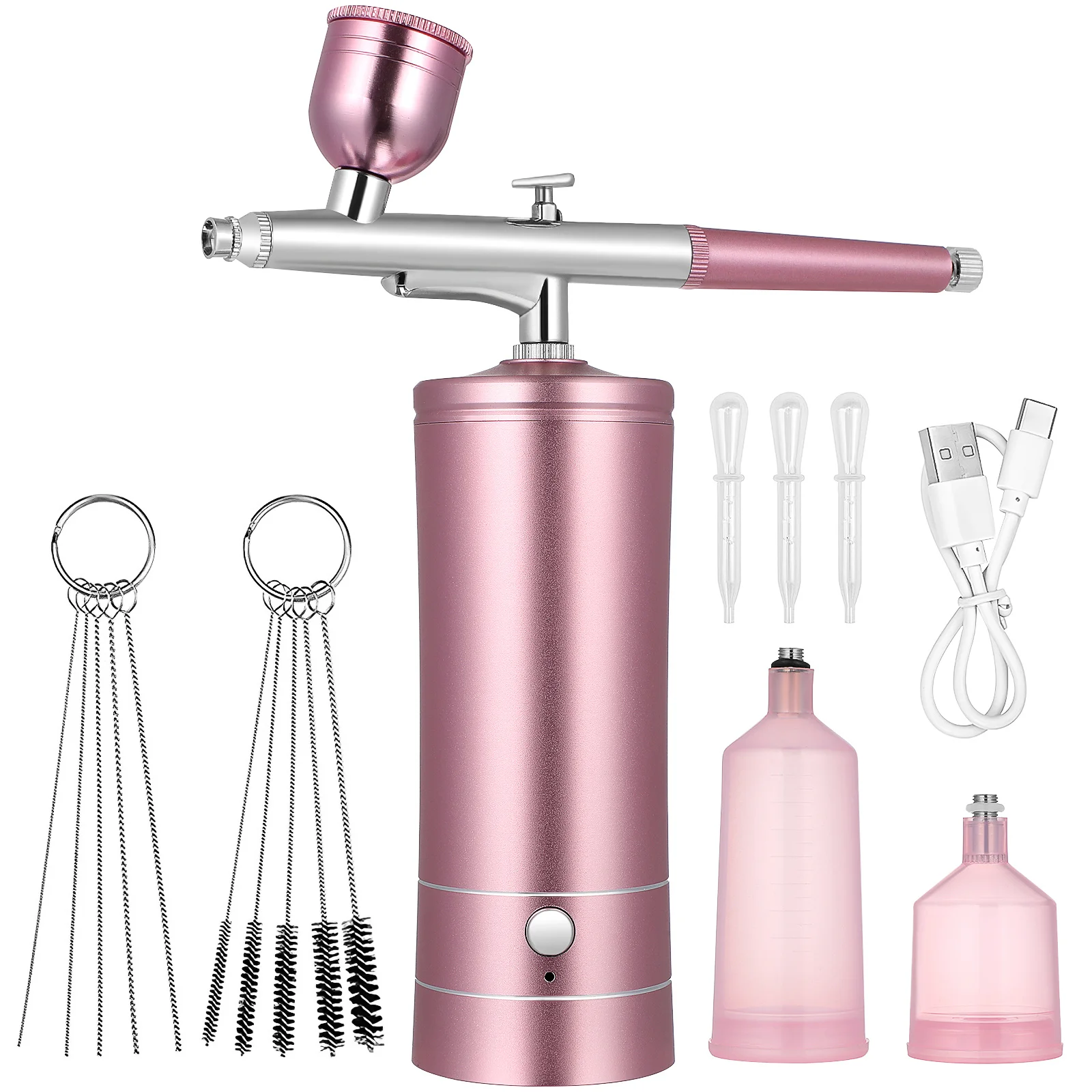 1 مجموعة 1 مجموعة مجموعة البخاخة الكهربائية تصميم لاسلكي لمسمار الفن اللوحة ماكياج رذاذ الطلاء آلة فرشاة الهواء #4