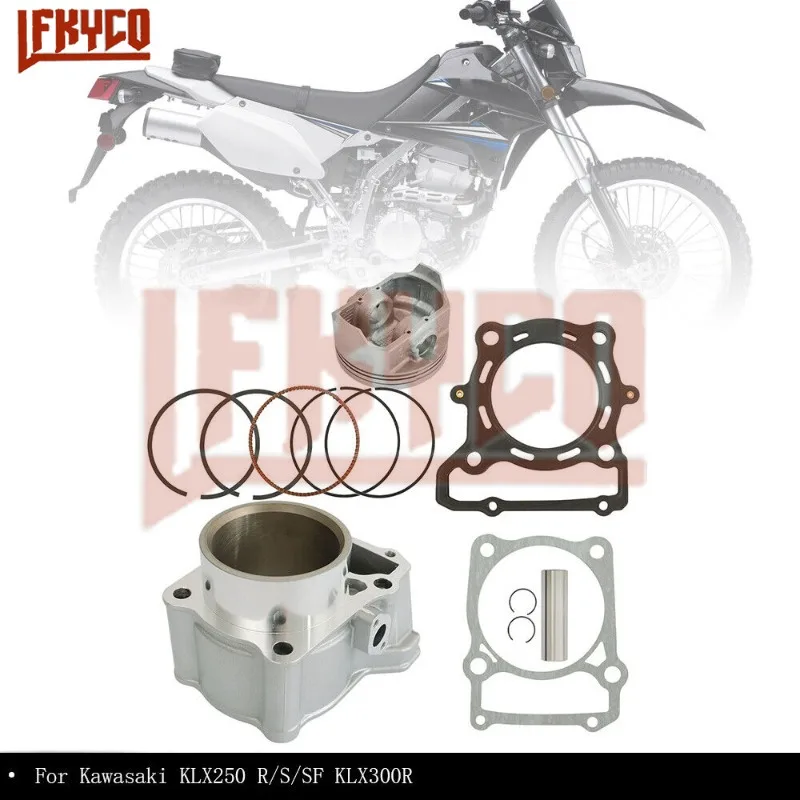 Zestaw cylindrów do silników motocyklowych z dużym otworem 78 mm do Kawasaki KLX 250 KLX250 R/S/SF KLX300R 300CC Zestaw uszczelek tłoka do motocykli