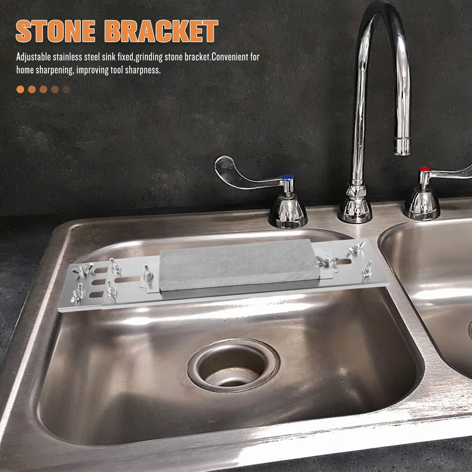 

Набор из 2-х двусторонних заточных камней высокой твердости для заточки и ремонта инструментов, практичный аксессуар для домашней точилки для ножей