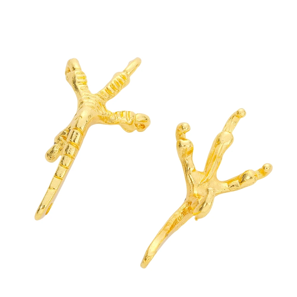 10-25 pieces of retro metal zinc alloy paw pendant for DIY handmade jewelry necklace making 4072