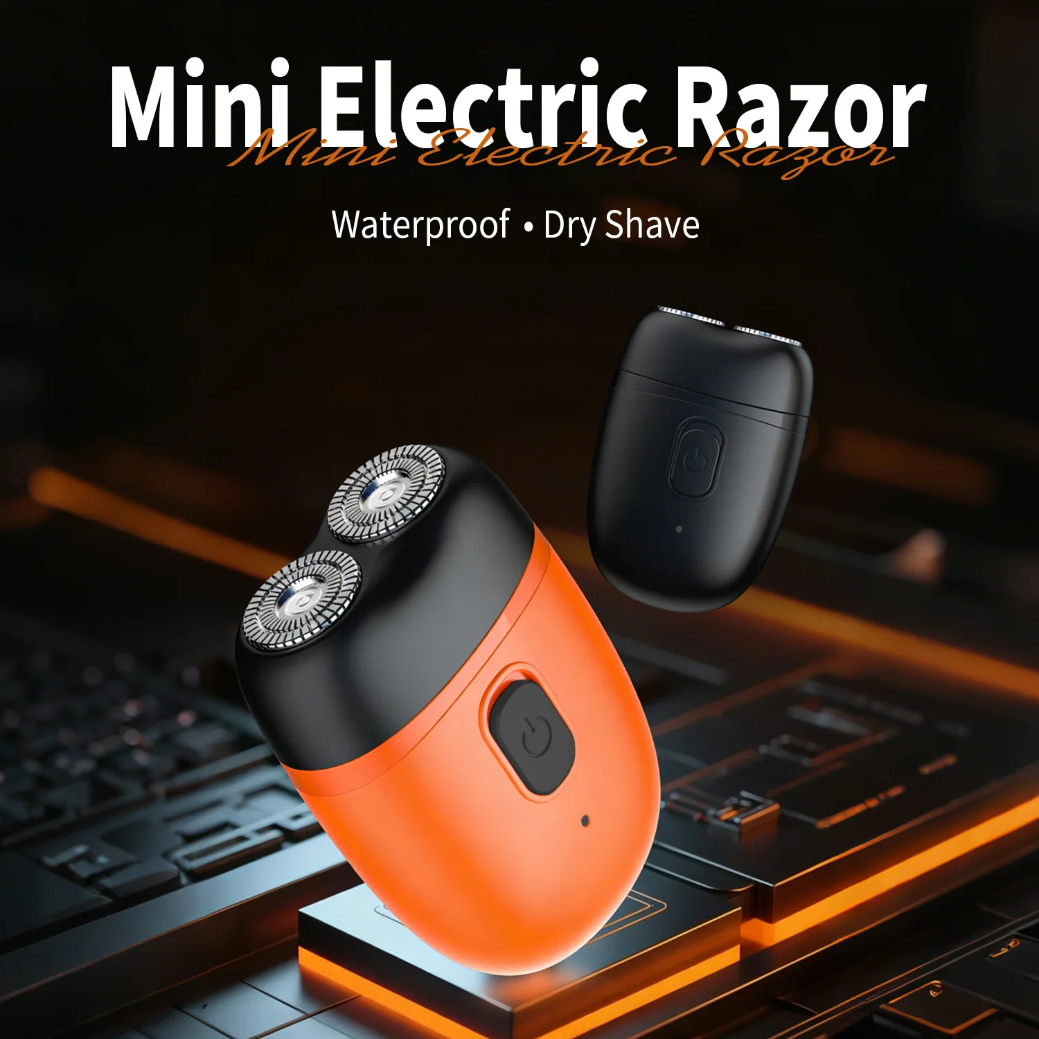 

Миниатюрная электрическая бритва с двумя головками, USB-зарядка, водонепроницаемая, портативная, для путешествий, триммер для волос и бороды, электробритва для мужчин
