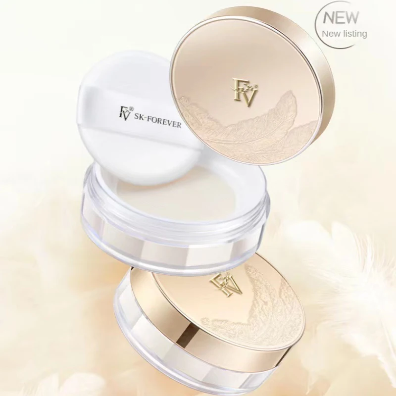 

FV FVINA Loose Powder with Puff Mineral Waterproof Matte Setting Powder Finish Makeup Oil-control Women Professional Cosmetics