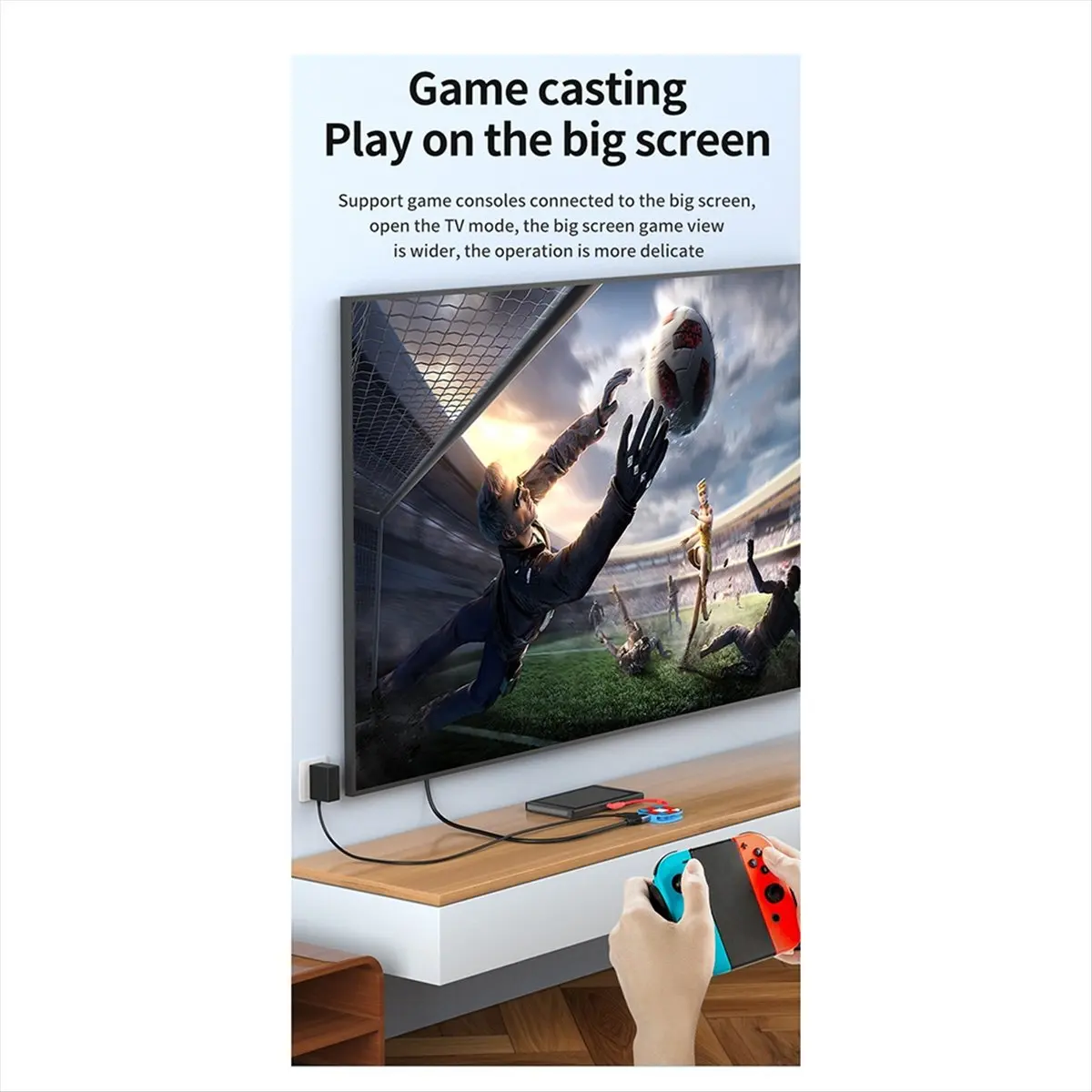 (▲★HUND)TV Docking Station for Switch 2 Charging Dock with 4K -Compatible 2.0 USB 3.0 Port & PD Charging Adapter A