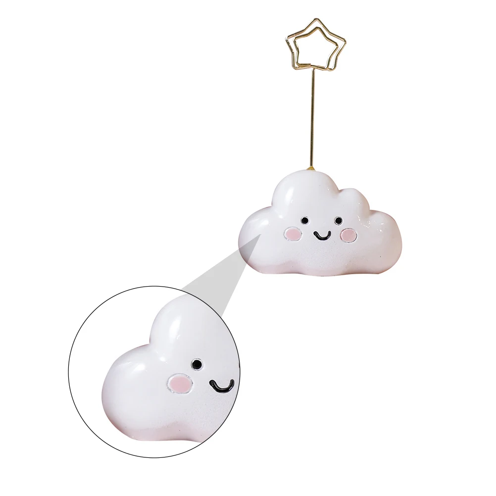 

3Pcs Cloud Note Holder Set Creative Message Clip for Christmas Wedding Party Decoration Desktop Organizer Table Stand Photo Memo