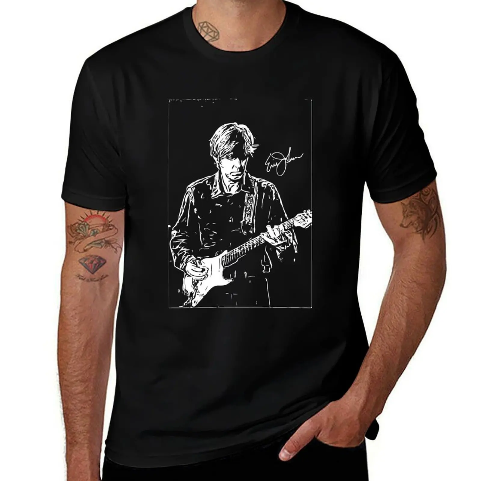 

Eric Johnson Guitar T-Shirt Sports Casual Short Sleeve Cotton Tee